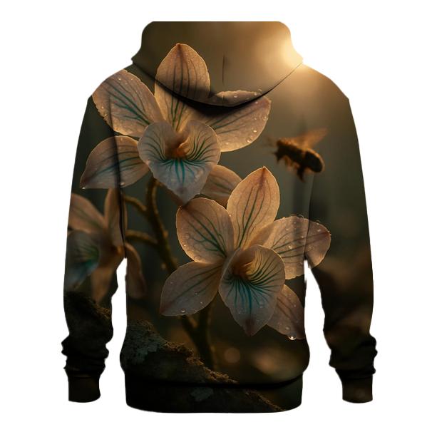 Midnight Pollinators Orchid Grove lightweight hoodies
