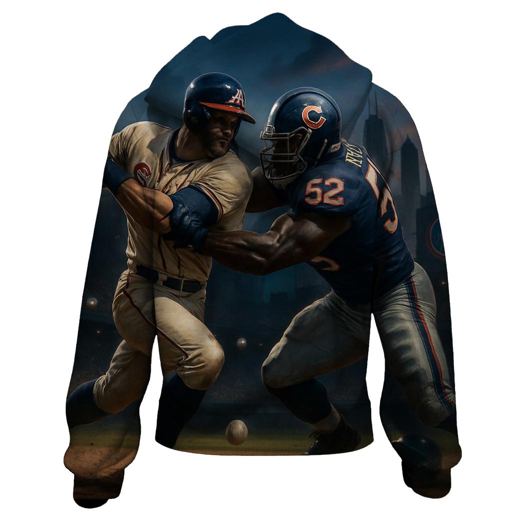 Skyline Showdown At Fifth Inning pullover hoodies