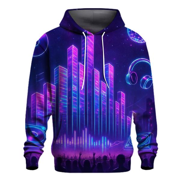 Neon Equalizer Skyline pullover hoodies