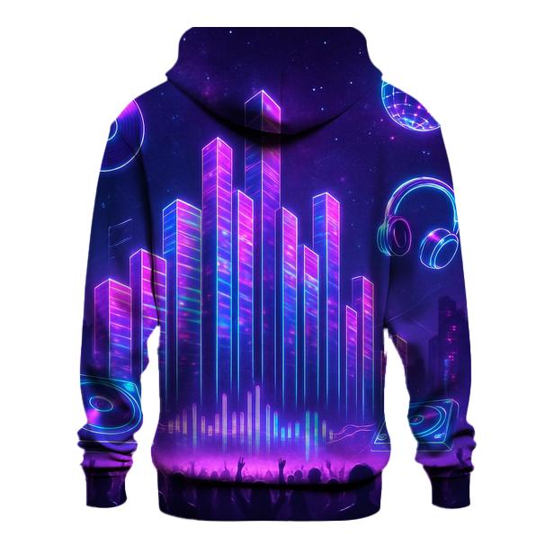 Neon Equalizer Skyline pullover hoodies