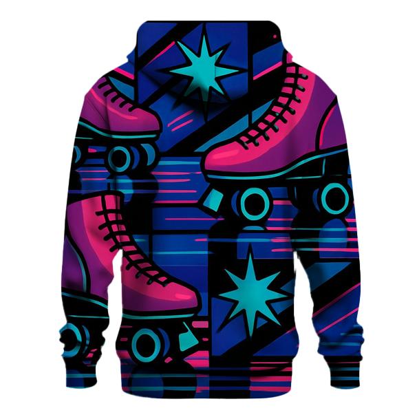 Neon Roller Rink Mosaic graphic hoodies