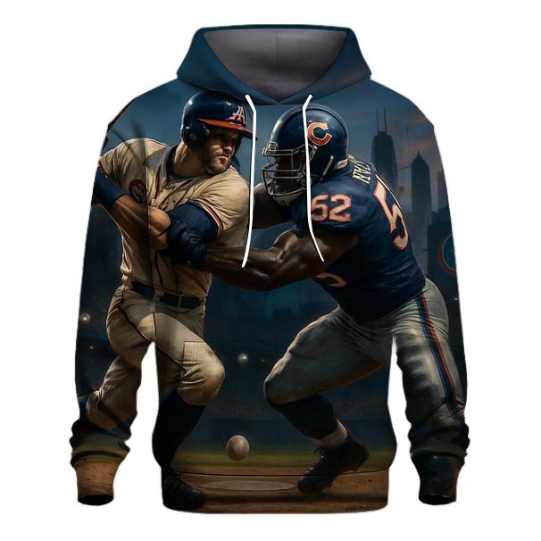 Skyline Showdown At Fifth Inning heavyweight hoodies