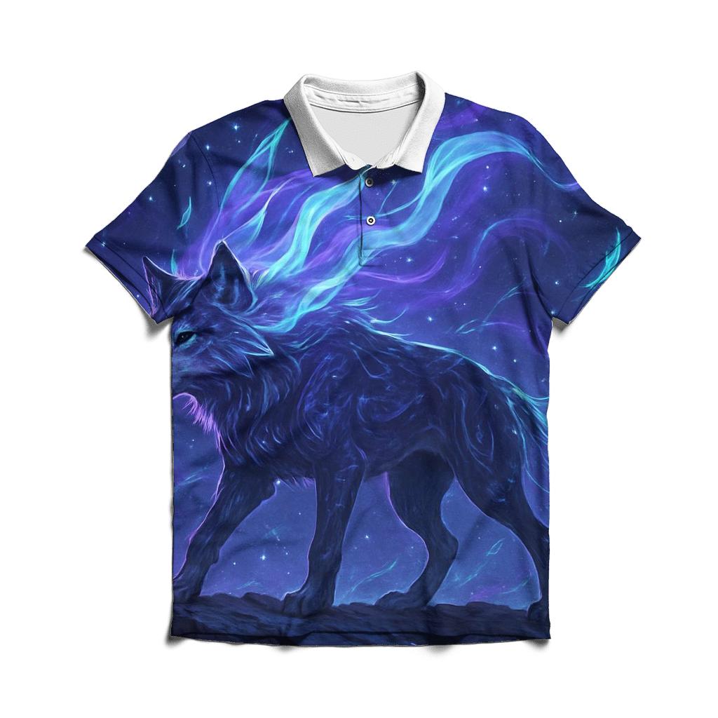 Nebula Sentinel Wolf casual sports polo shirts