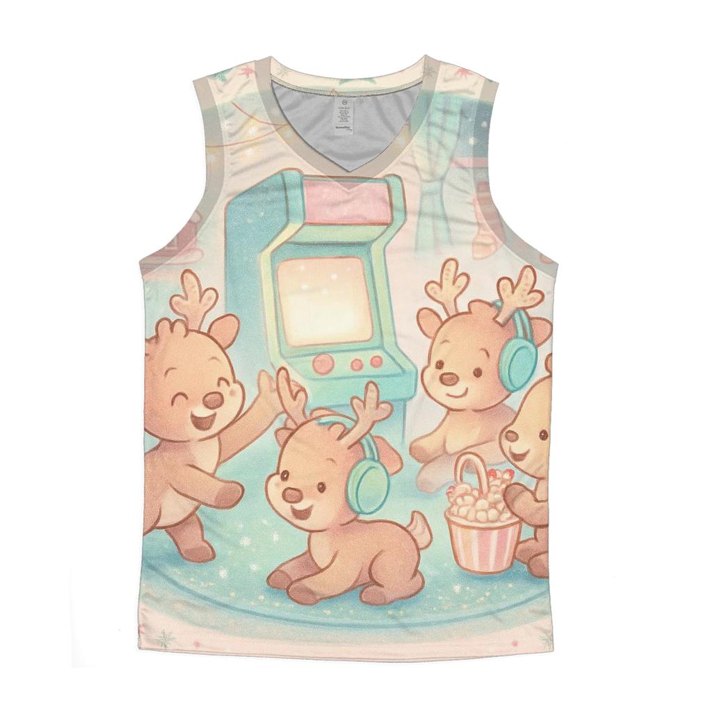 Reindeer Arcade Pajama Party custom tank tops