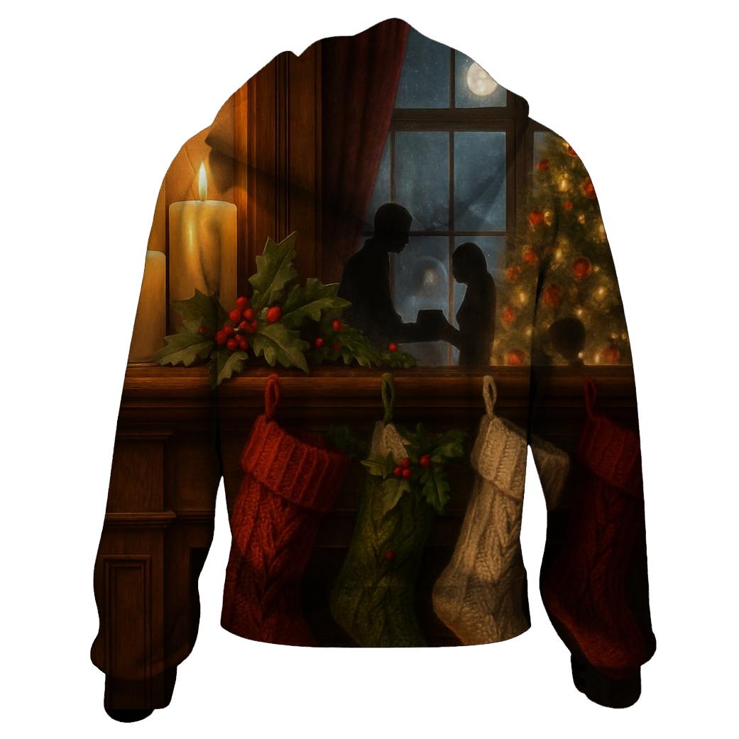 Midnight Carol By The Snowy Mantel heavyweight hoodies