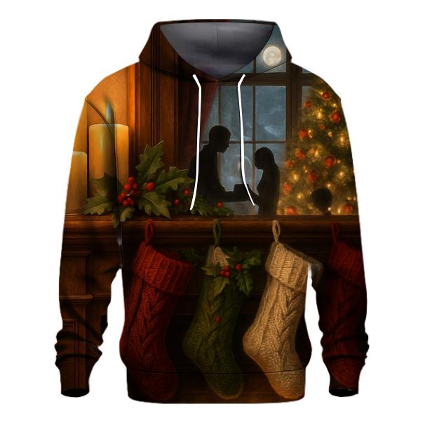 Midnight Carol By The Snowy Mantel premium hoodies