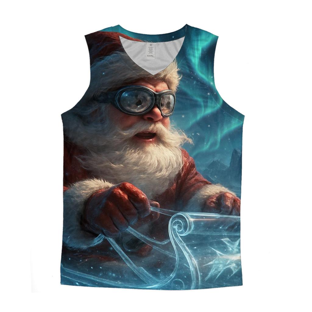 Aurora Sleigh Rider Santa stylish racerback tanks