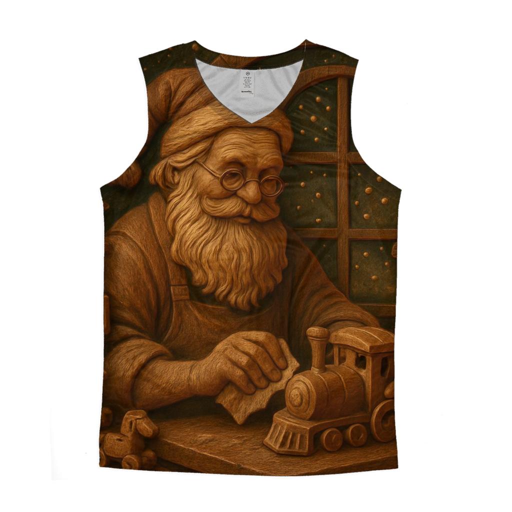 Vintage Toymaker Santa casual summer tank tops