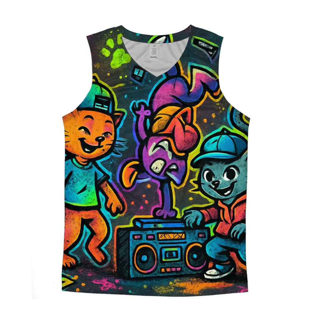 Graffiti Groove Alley Cats personalized athletic tanks