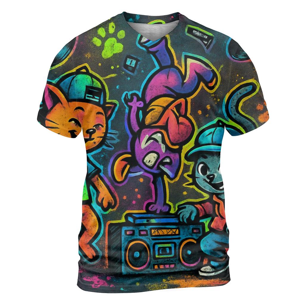 Graffiti Groove Alley Cats unique graphic print tees