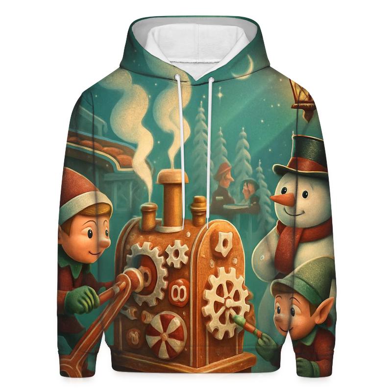 Gingerbread North Pole Workshop hoodie trends