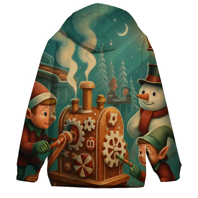 Gingerbread North Pole Workshop hoodie trends