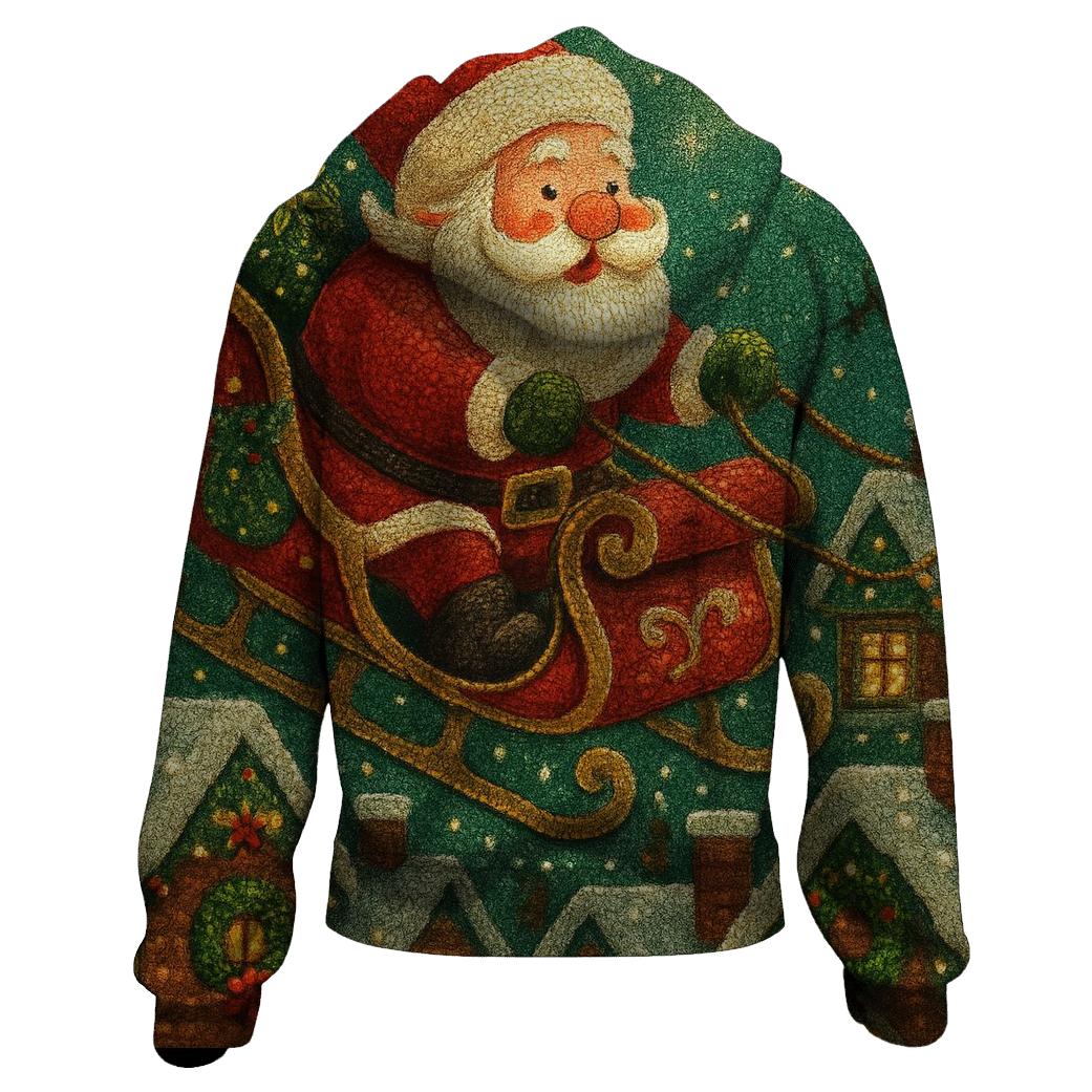 Santa Sleigh Skyline custom hoodies
