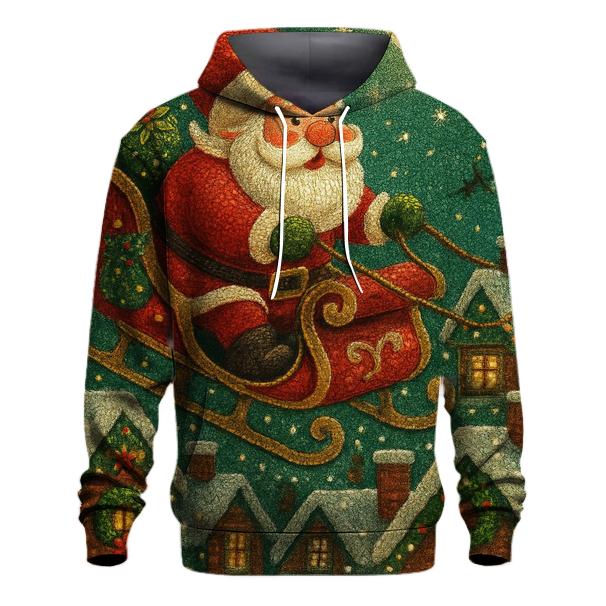 Santa Sleigh Skyline custom hoodies
