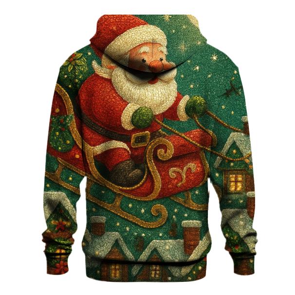 Santa Sleigh Skyline custom hoodies