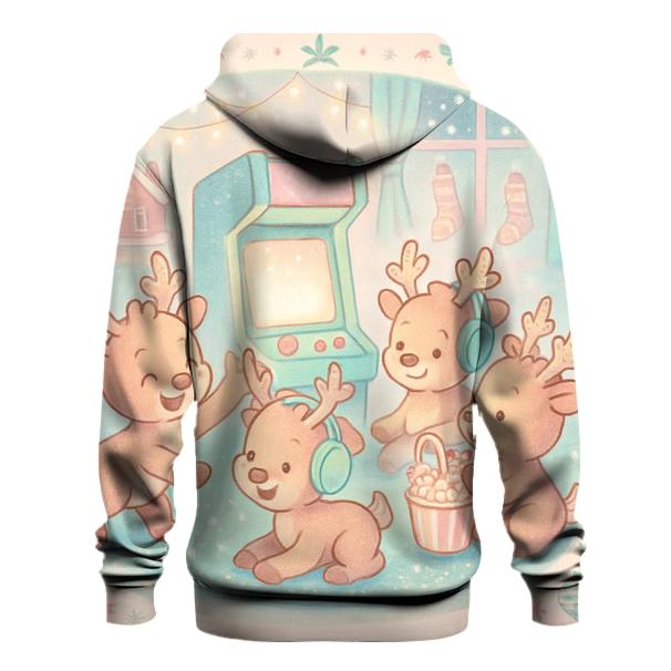 Reindeer Arcade Pajama Party graphic hoodies