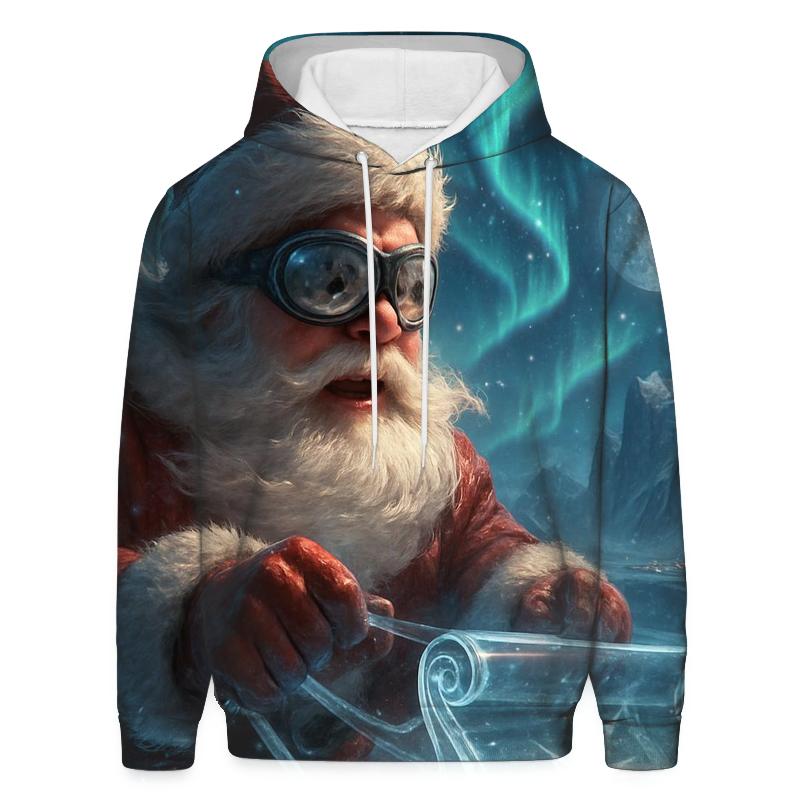 Aurora Sleigh Rider Santa lightweight hoodies