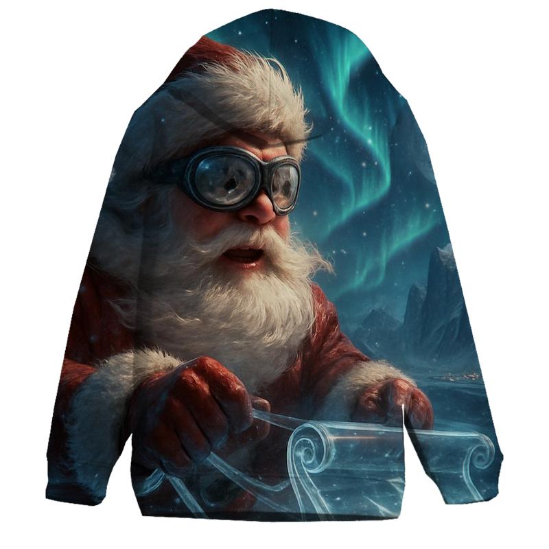 Aurora Sleigh Rider Santa lightweight hoodies
