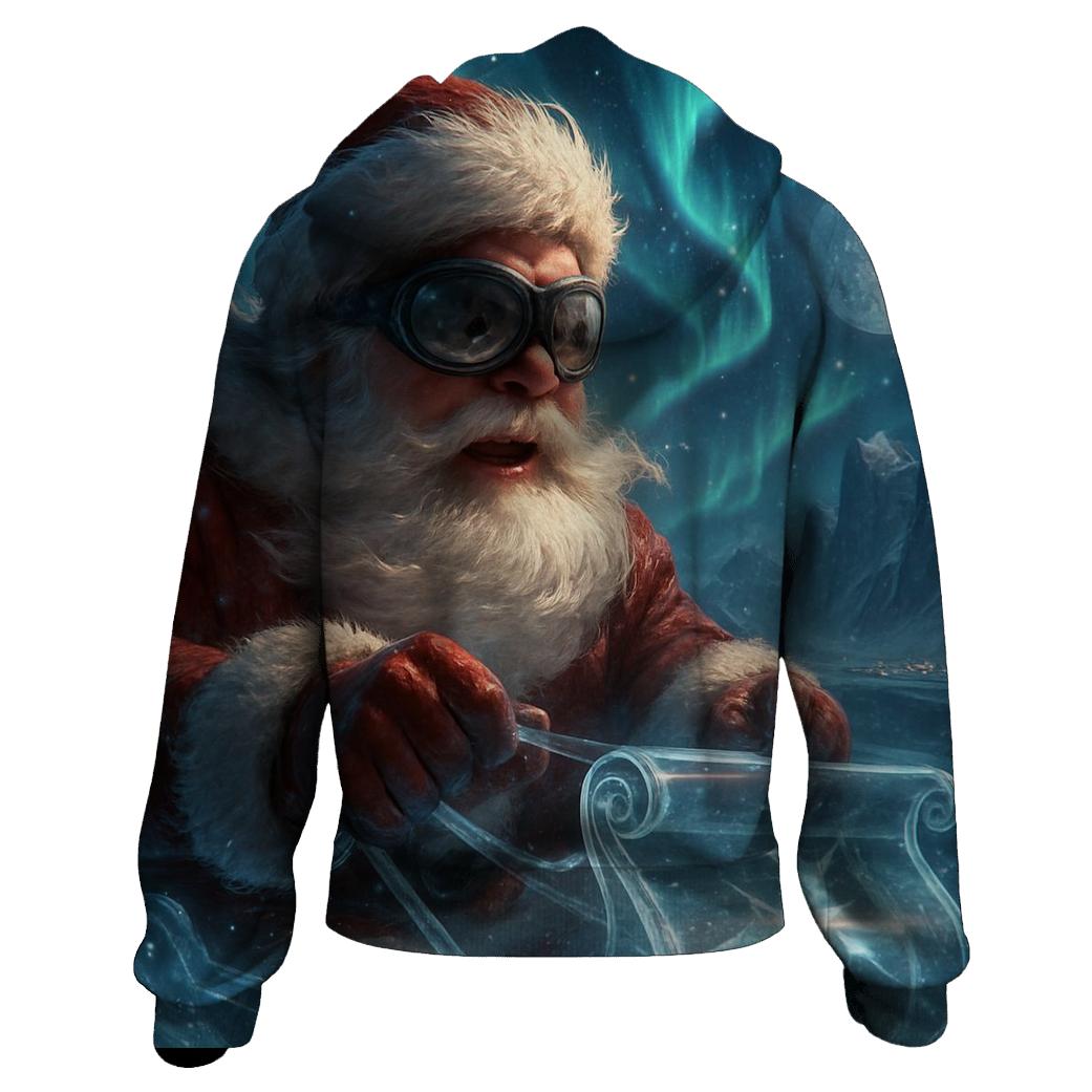 Aurora Sleigh Rider Santa printed hoodies