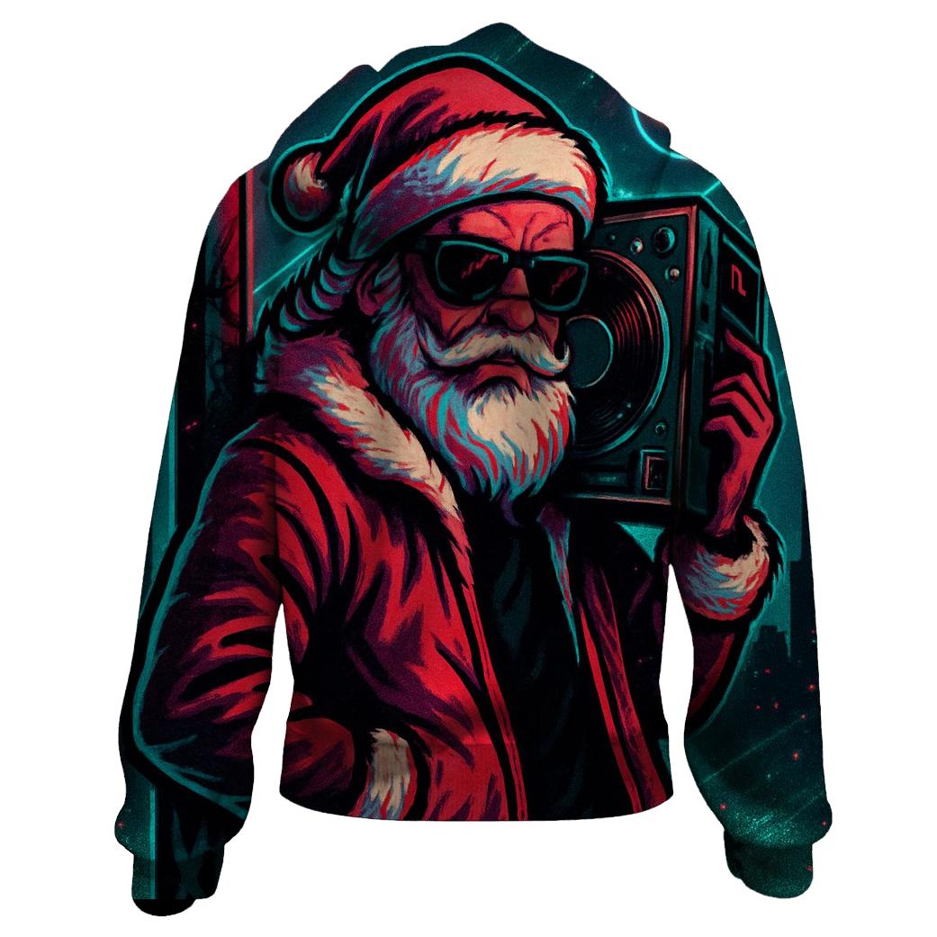 Neon Streetwear Santa lightweight hoodies