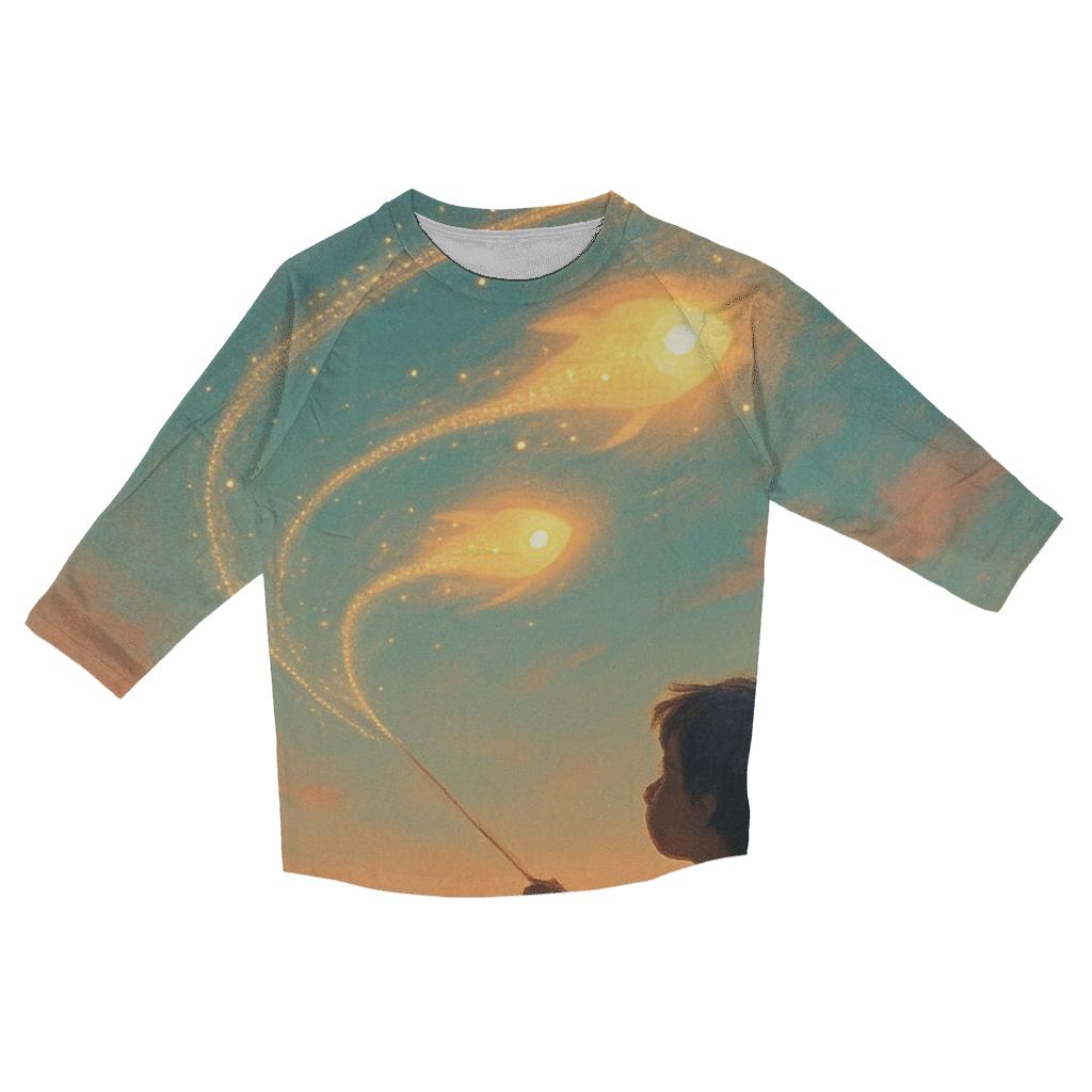 Celestial Kite Fisher personalized 3/4 sleeve tees