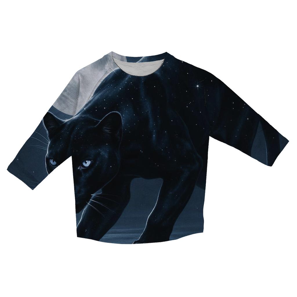 Velvet Night Panther designer 3/4 sleeve blouses