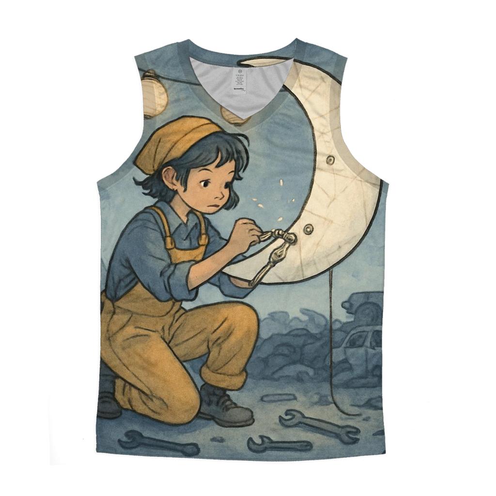 Paper Moon Mechanic cotton sleeveless tops