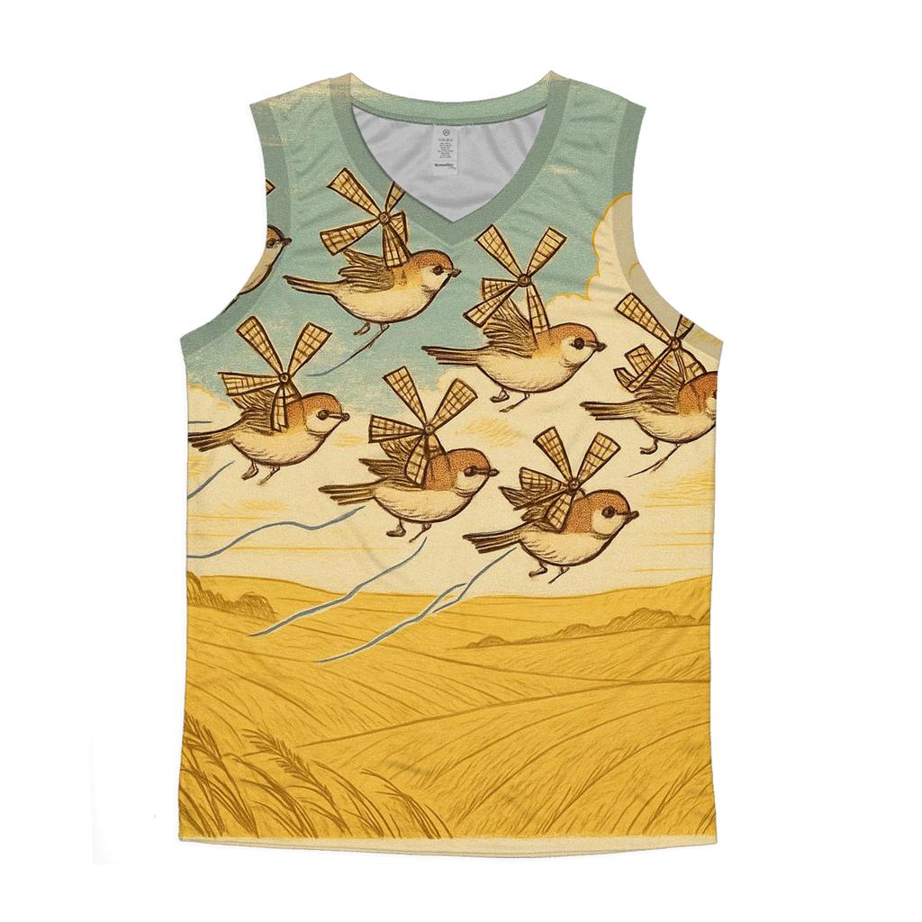 Windmill Sparrow Squadron personalized athletic tanks