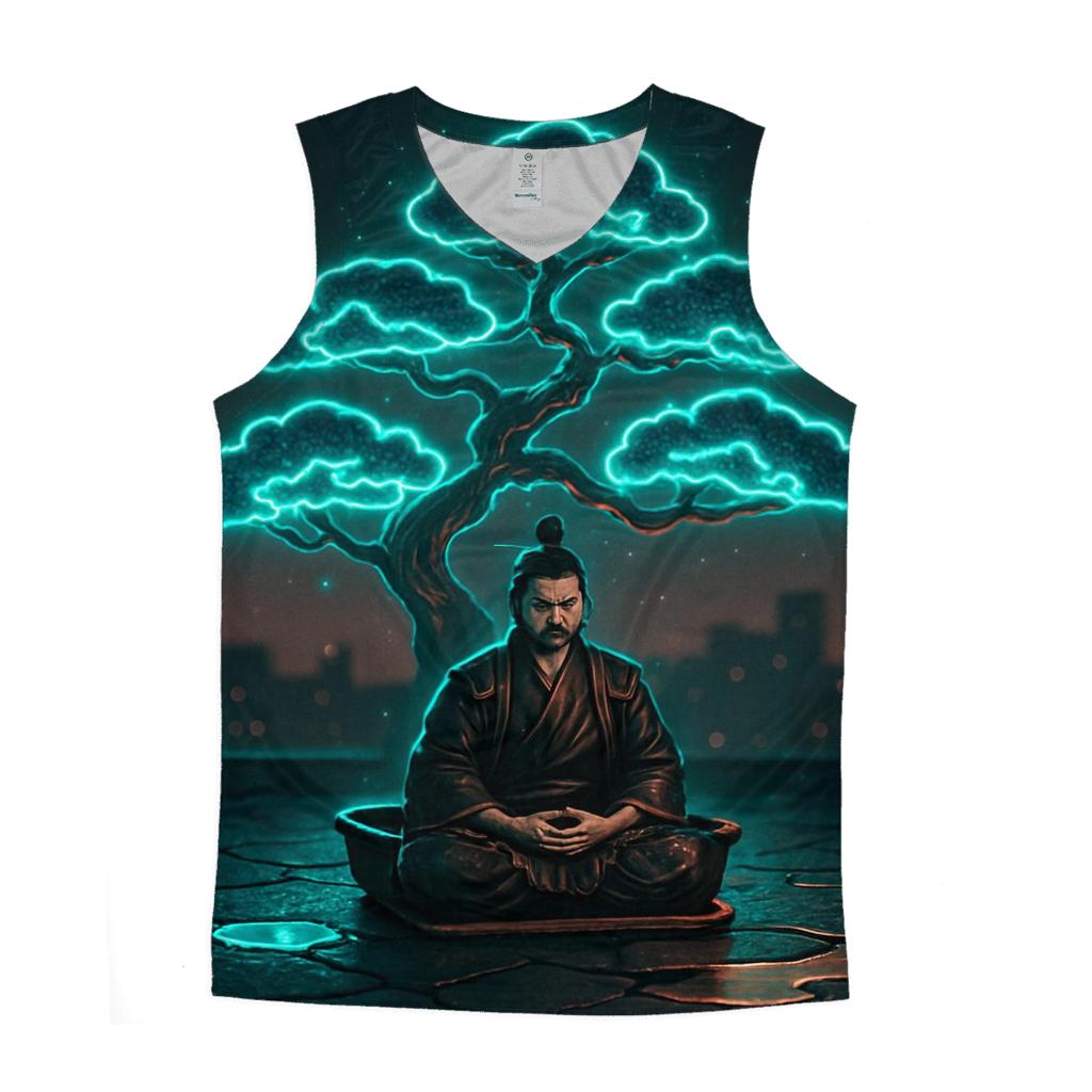 Neon Bonsai Samurai custom tank tops