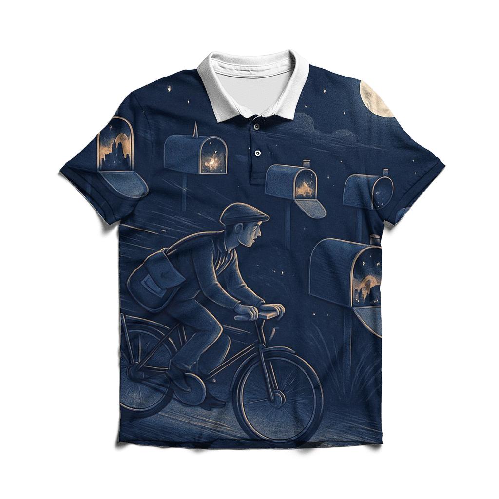 Lunar Bicycle Courier branded logo polo shirts
