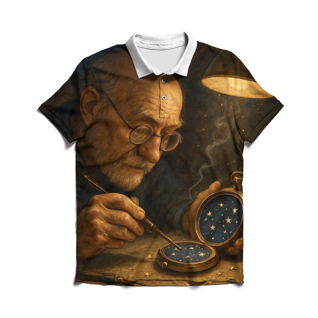 Glimmering Night Tinkerer premium cotton polo shirts