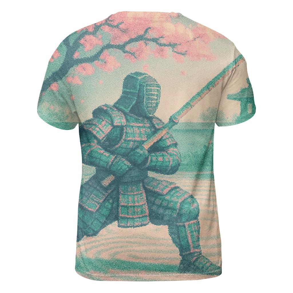 Pixel Samurai Garden vibrant all-over design tees