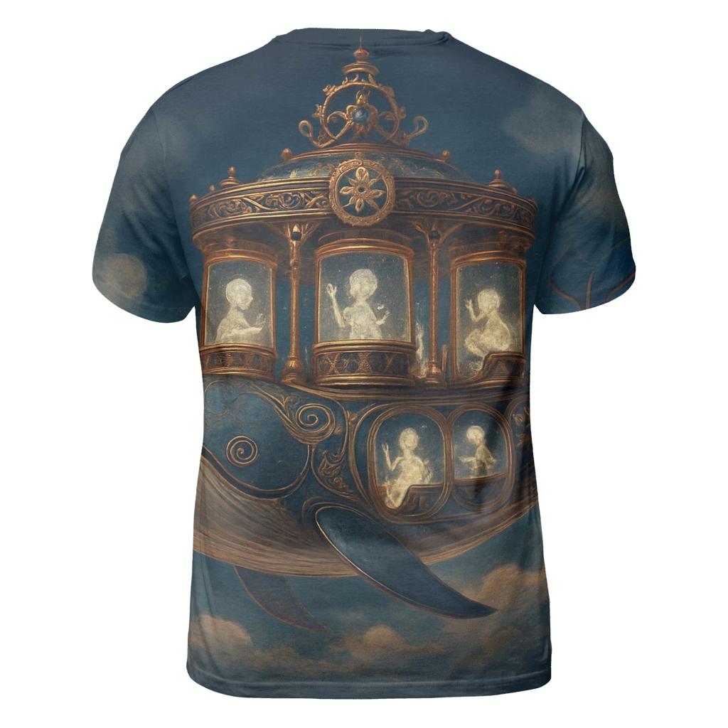 Clockwork Carousel Whale unique graphic print tees