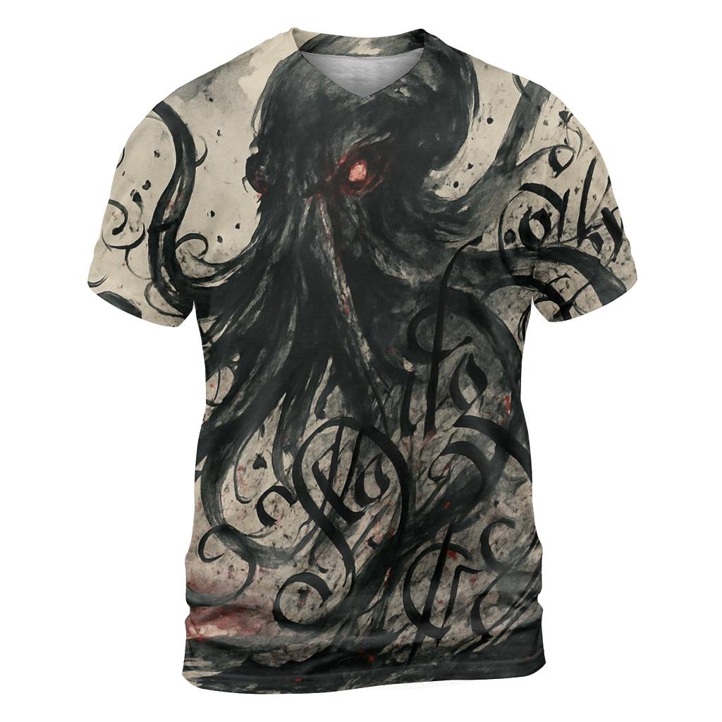 Inkstorm Kraken trendy printed shirt styles
