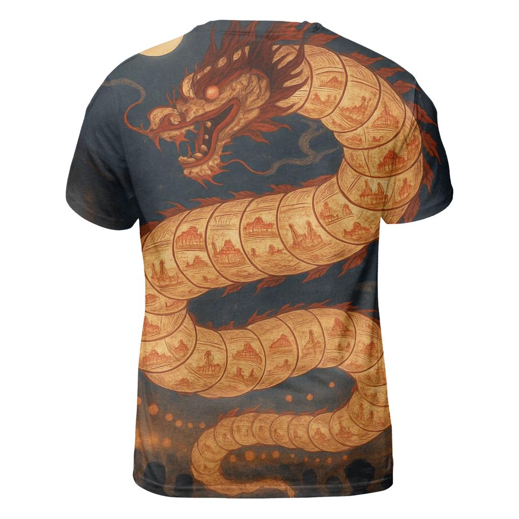 Paper Lantern Dragon artistic all-over print tops