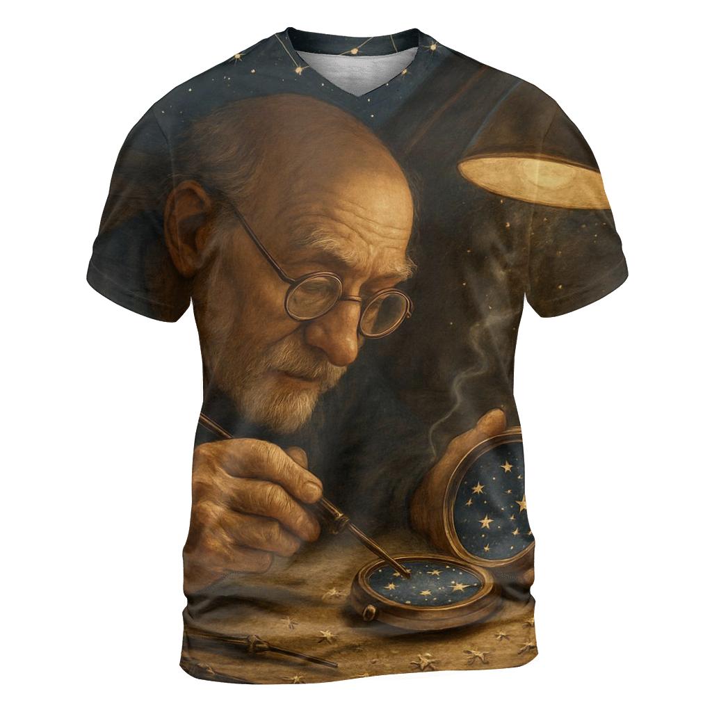 Glimmering Night Tinkerer creative print fashion shirts