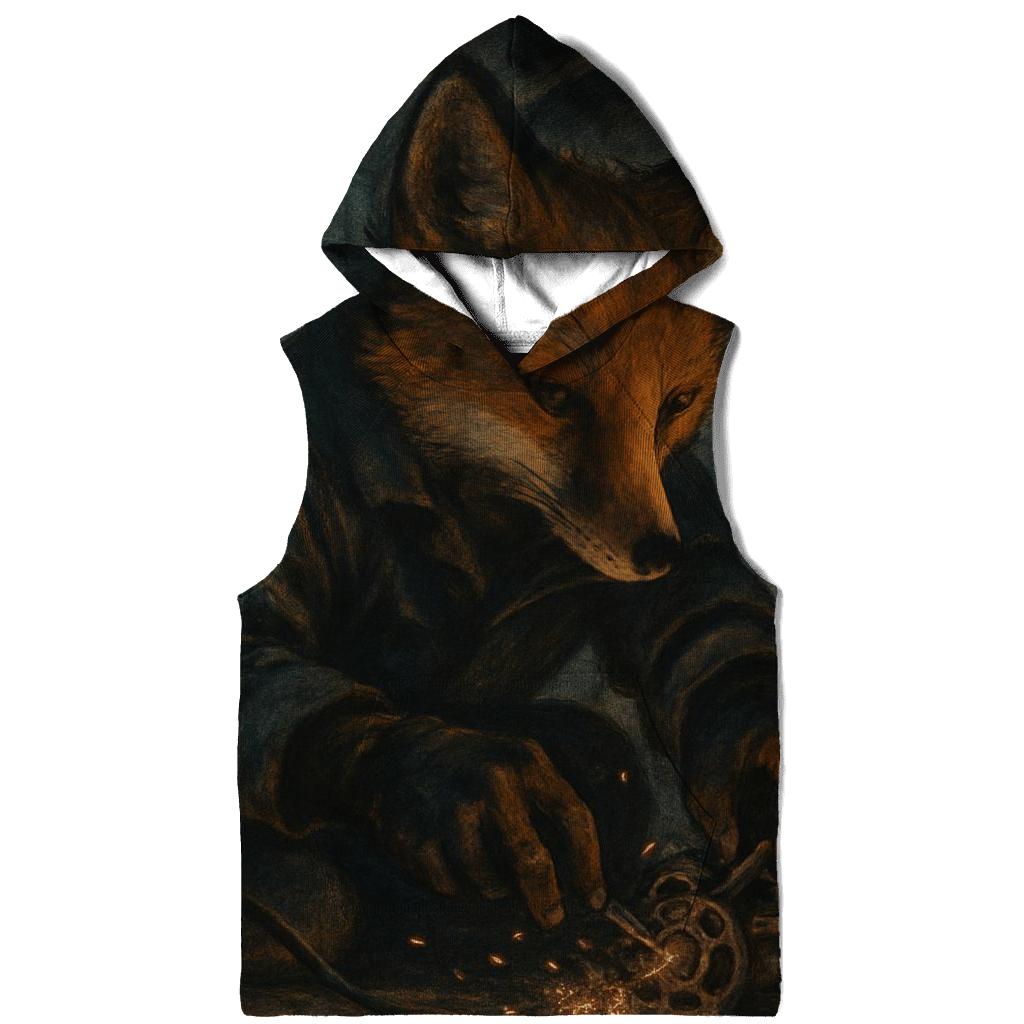 Midnight Repair Fox embroidered hoodies