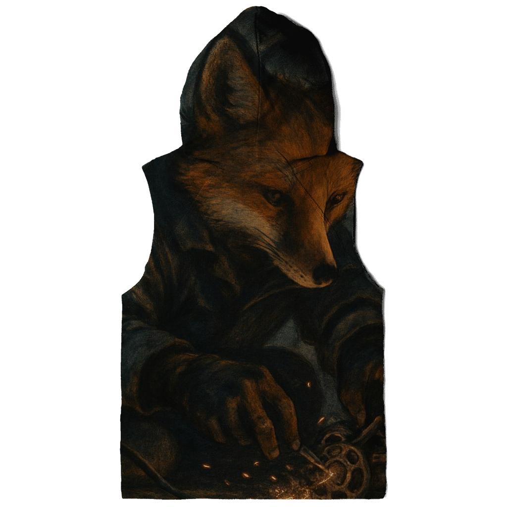 Midnight Repair Fox embroidered hoodies
