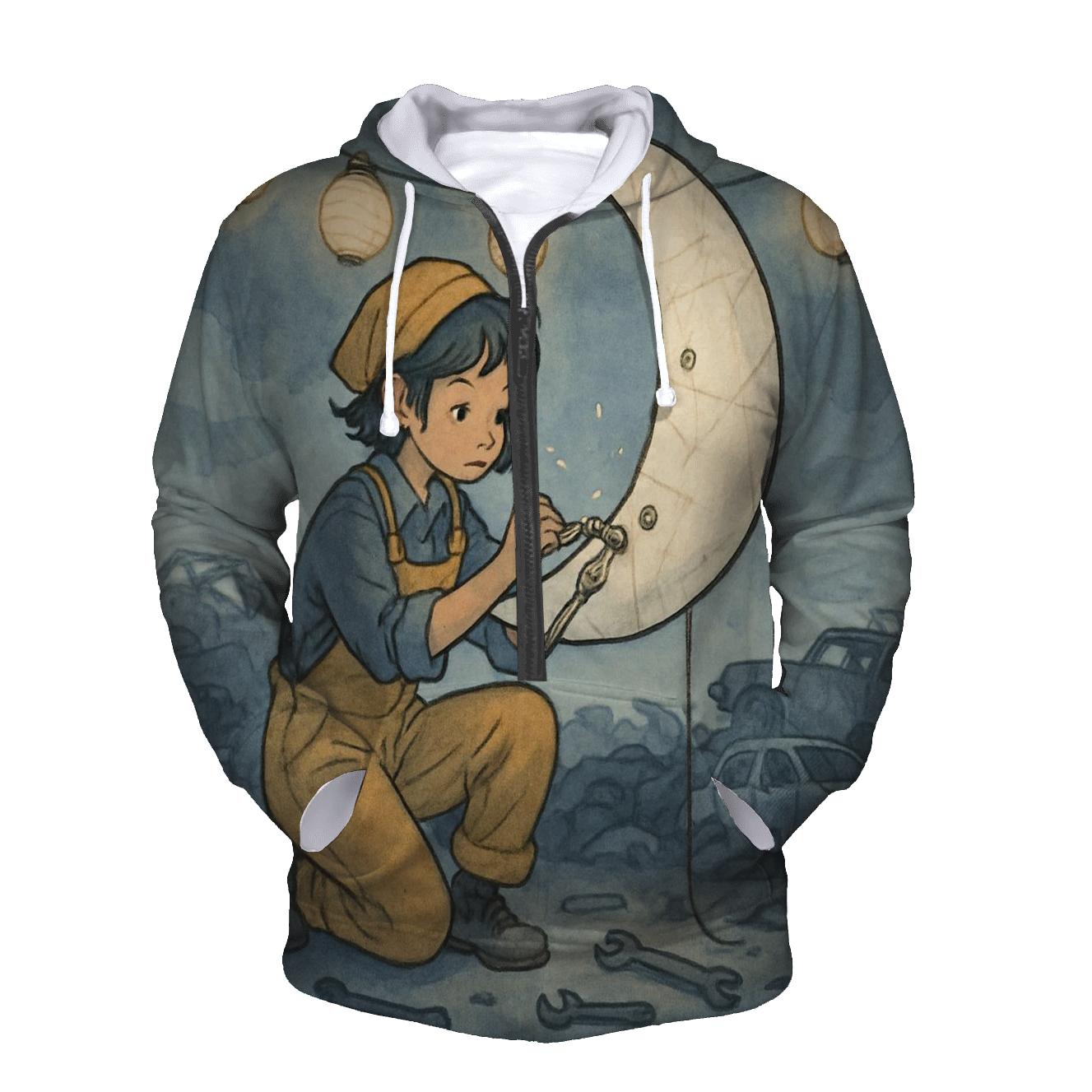 Paper Moon Mechanic zip-up hoodies