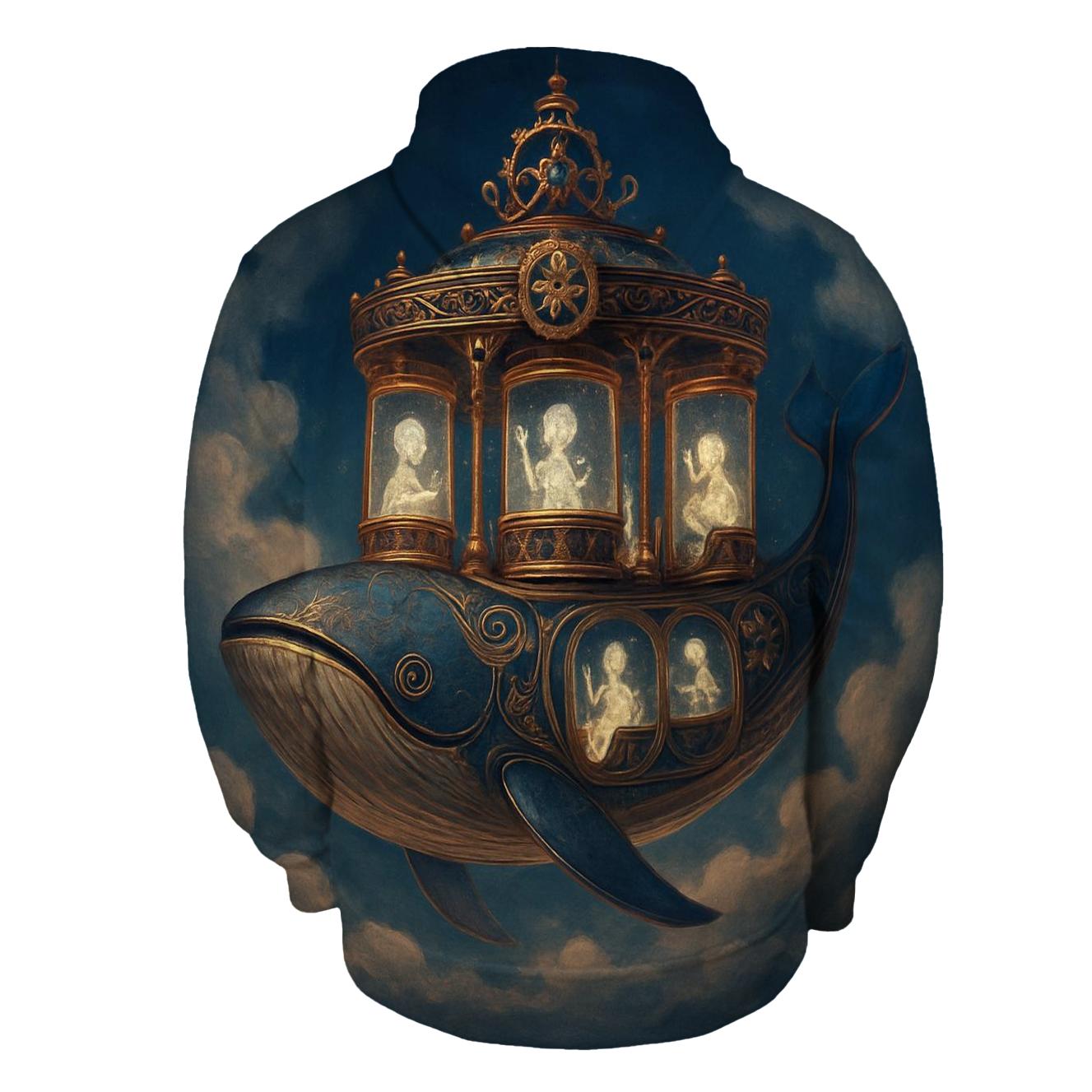 Clockwork Carousel Whale zip-up hoodies