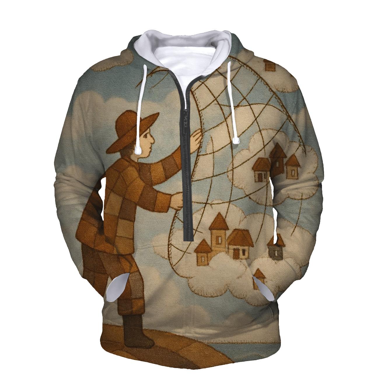 Stitched Sky Fisherman designer hoodies