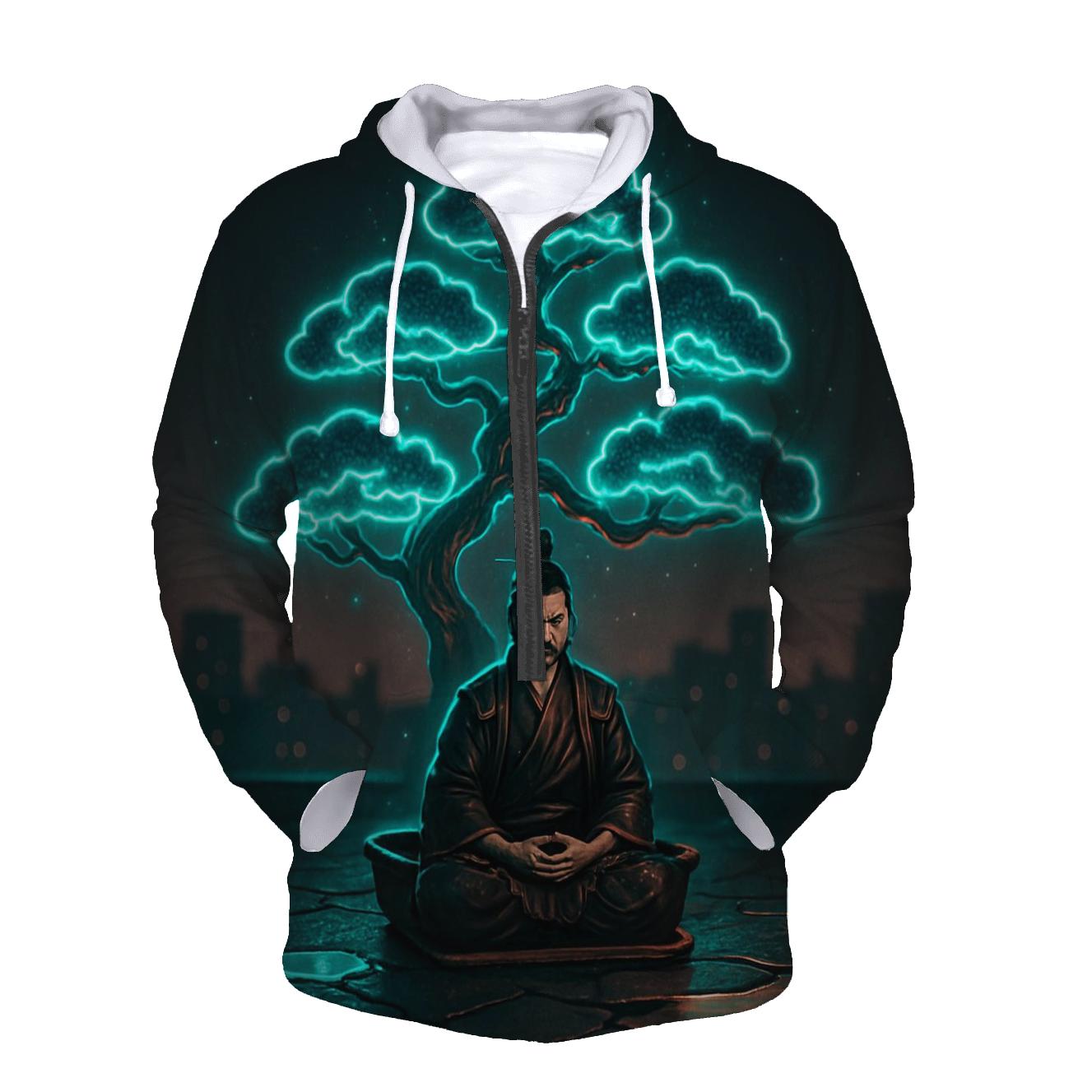 Neon Bonsai Samurai heavyweight hoodies