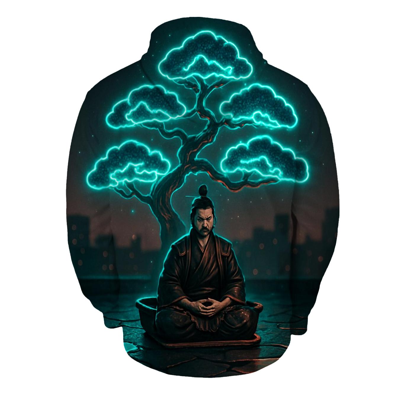 Neon Bonsai Samurai heavyweight hoodies