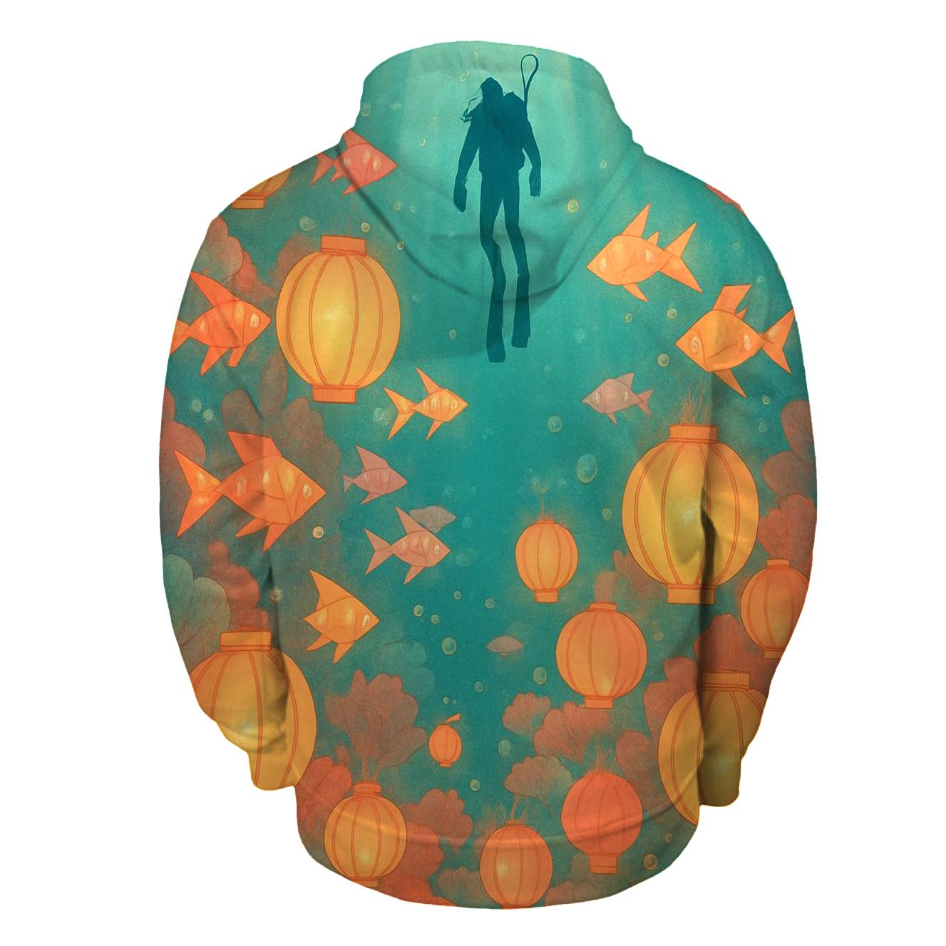 Lantern Reef Diver graphic hoodies