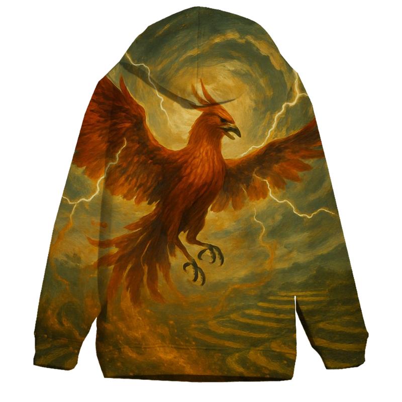 Saffron Stormbird printed hoodies