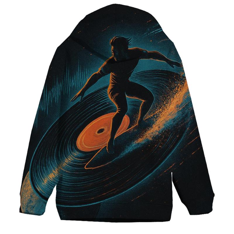 Orbiting Vinyl Surfer custom hoodies