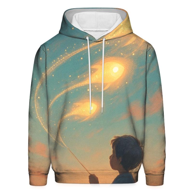 Celestial Kite Fisher embroidered hoodies