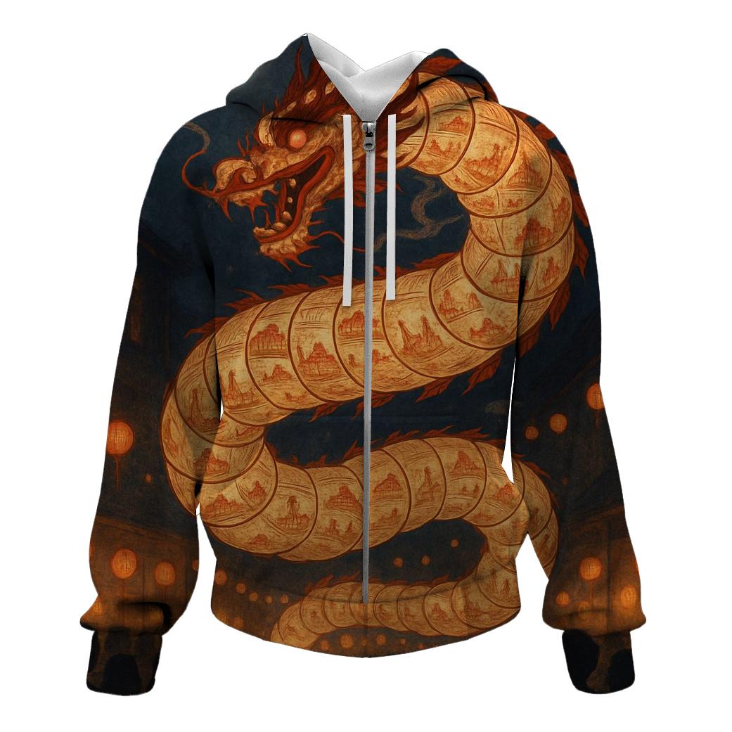 Paper Lantern Dragon printed hoodies