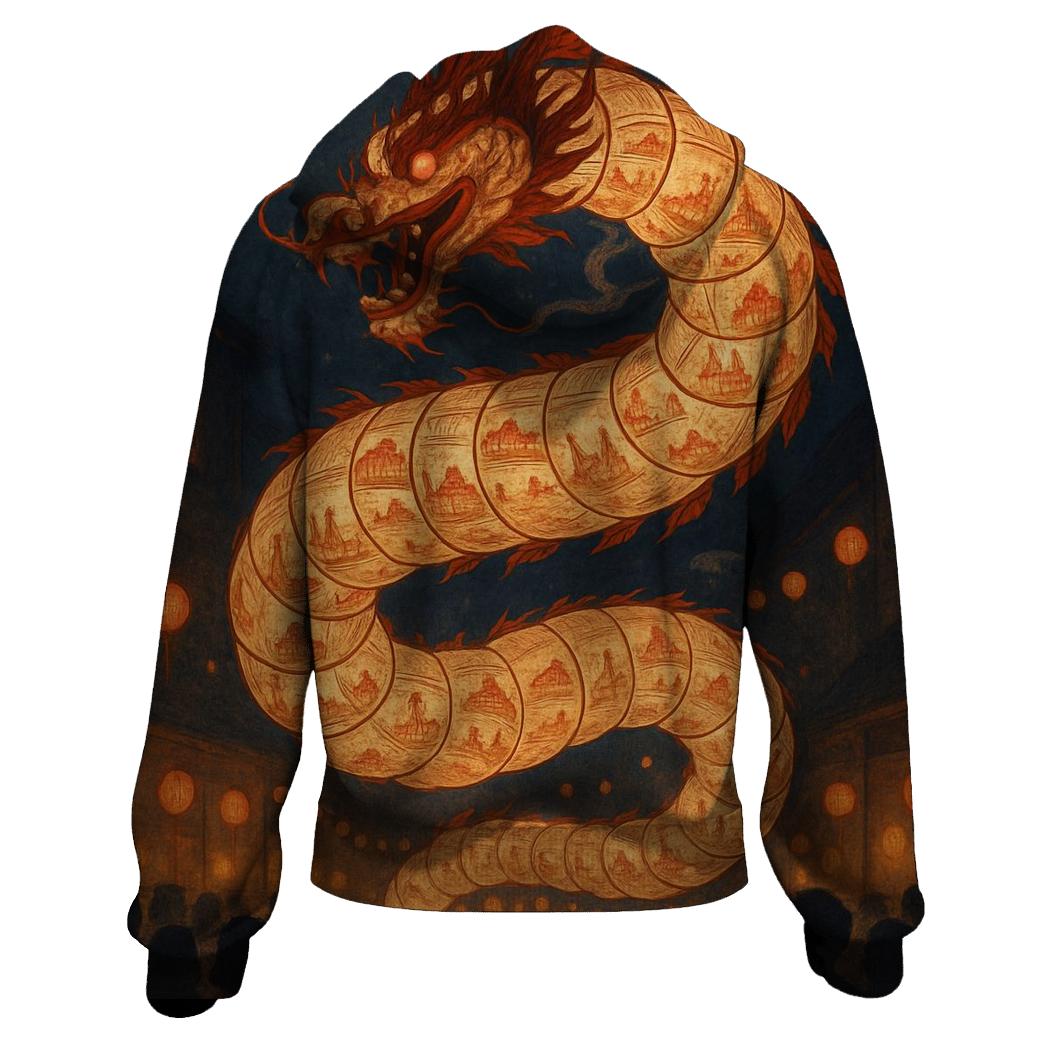 Paper Lantern Dragon printed hoodies