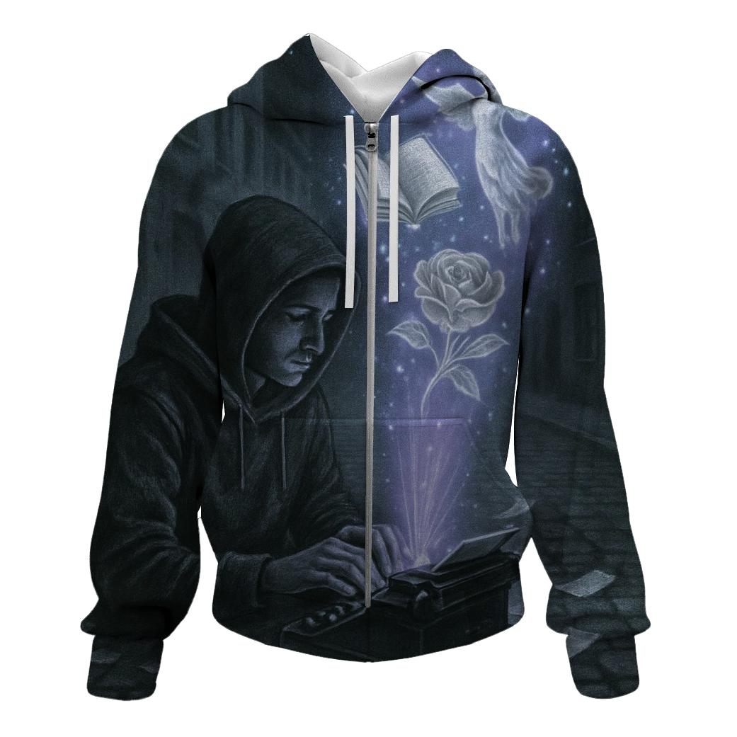 Holographic Street Poet heavyweight hoodies